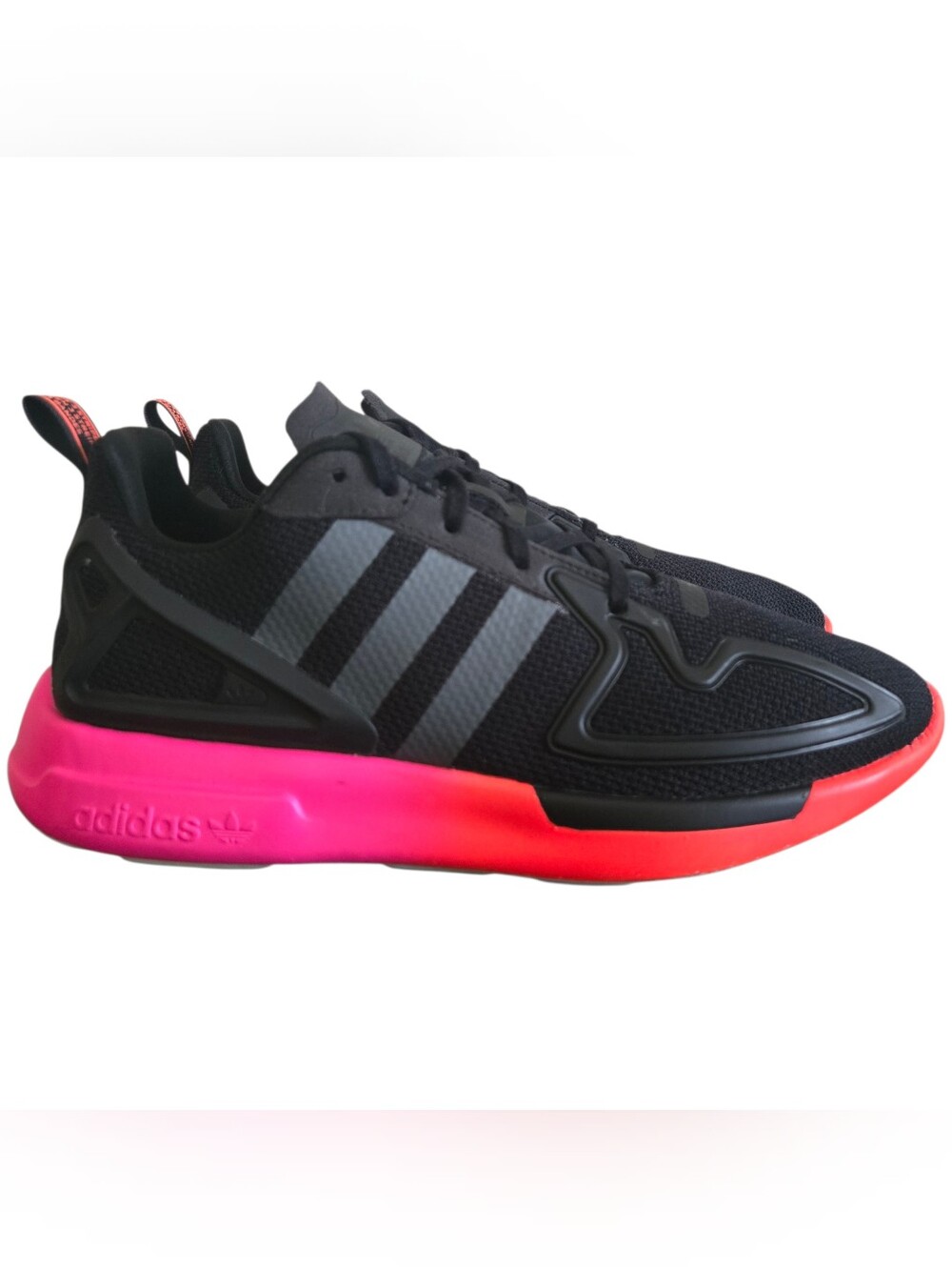 Adidas Zx 2k Flux Running Shoes Mens Sz 7 / Womens 8 Black Gradient Sole FV9970